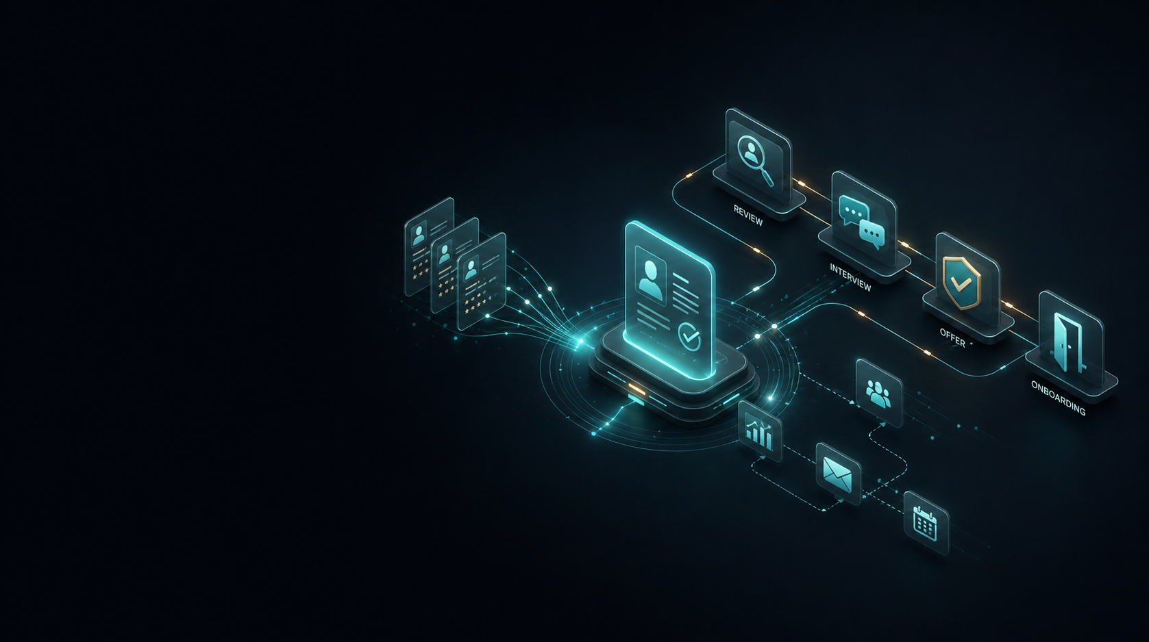 Application review and hiring workflow system
